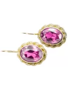 Des boucles d'oreilles Améthyste Or jaune 14 carats Vintage vec007y